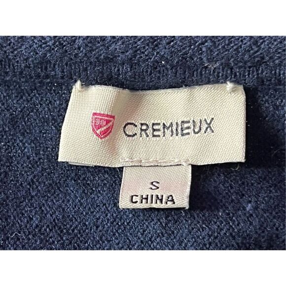 Cremieux Blue Striped Dolman Hand Tied Fringe Sweater sz Small Modern Boho - Picture 6 of 11